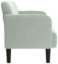 Zweisitzer-Sofa Hellgrau 109 cm Samt