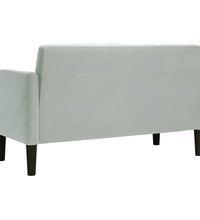 Zweisitzer-Sofa Hellgrau 109 cm Samt