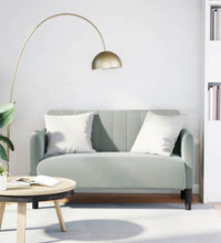 Zweisitzer-Sofa Hellgrau 109 cm Samt