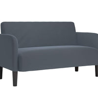 Zweisitzer-Sofa Dunkelgrau 109 cm Samt