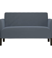 Zweisitzer-Sofa Dunkelgrau 109 cm Samt