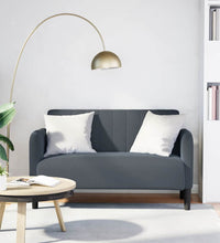 Zweisitzer-Sofa Dunkelgrau 109 cm Samt