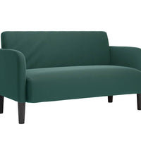Zweisitzer-Sofa Dunkelgrün 109 cm Samt