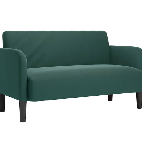 Zweisitzer-Sofa Dunkelgrün 109 cm Samt