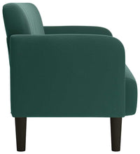 Zweisitzer-Sofa Dunkelgrün 109 cm Samt