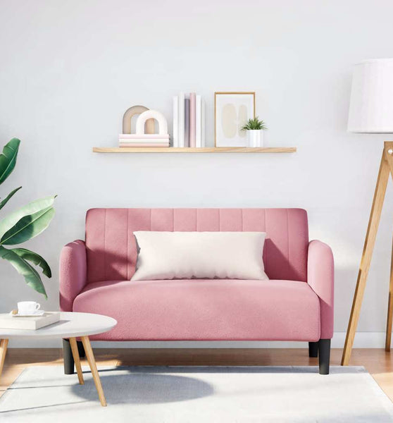 Zweisitzer-Sofa Rosa 109 cm Samt