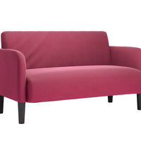 Zweisitzer-Sofa Weinrot 109 cm Samt