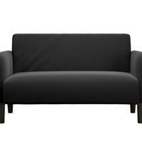 Zweisitzer-Sofa Schwarz 109 cm Samt