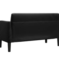 Zweisitzer-Sofa Schwarz 109 cm Samt