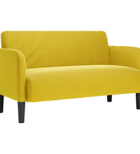 Zweisitzer-Sofa Gelb 109 cm Samt