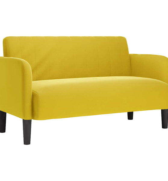 Zweisitzer-Sofa Gelb 109 cm Samt