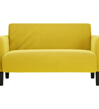 Zweisitzer-Sofa Gelb 109 cm Samt