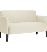 Zweisitzer-Sofa Creme 109 cm Samt