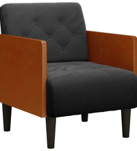 Sessel mit Armlehnen Schwarz 55 cm Samt