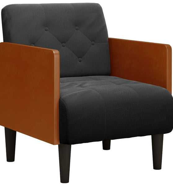 Sessel mit Armlehnen Schwarz 55 cm Samt
