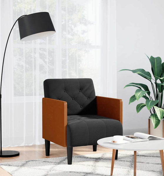 Sessel mit Armlehnen Schwarz 55 cm Samt