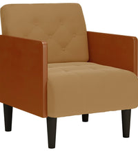 Sessel mit Armlehnen Braun 55 cm Samt