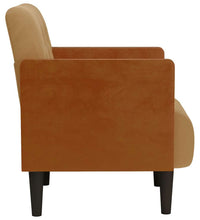 Sessel mit Armlehnen Braun 55 cm Samt