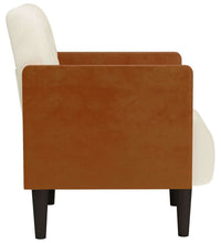 Sessel mit Armlehnen Creme 55 cm Samt