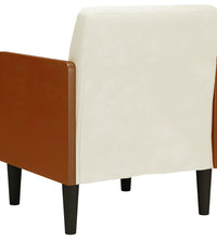 Sessel mit Armlehnen Creme 55 cm Samt