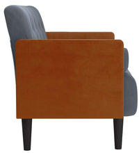 Zweisitzer-Sofa mit Nackenrollen Dunkelgrau 110 cm Samt