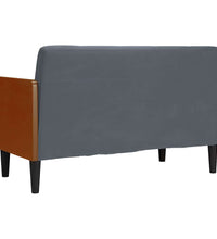 Zweisitzer-Sofa mit Nackenrollen Dunkelgrau 110 cm Samt