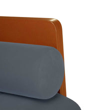 Zweisitzer-Sofa mit Nackenrollen Dunkelgrau 110 cm Samt