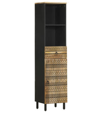 Badschrank 38x33,5x160 cm Massivholz Mango