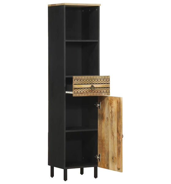 Badschrank 38x33,5x160 cm Massivholz Mango