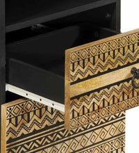 Badschrank 38x33,5x160 cm Massivholz Mango