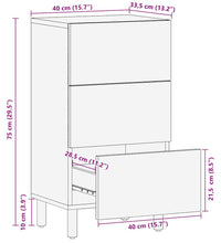 Sideboard 40x33,5x75 cm Raues Mangoholz