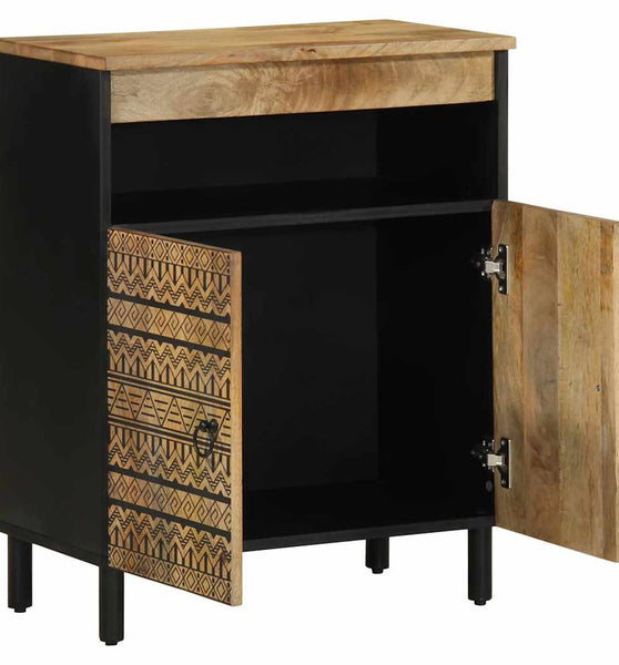 Sideboard 60x33,5x75 cm Raues Mangoholz