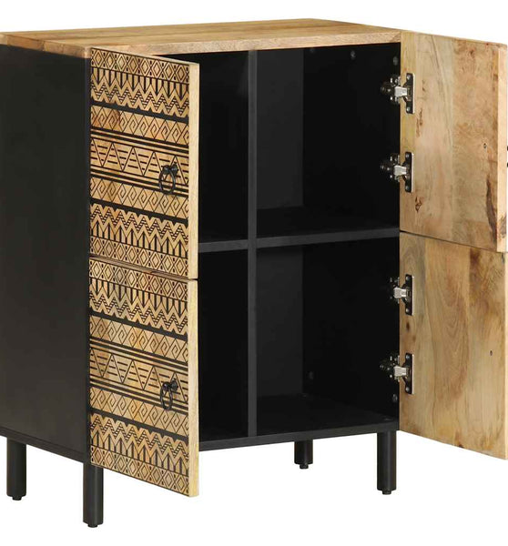 Sideboard 60x33,5x75 cm Raues Mangoholz