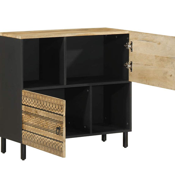 Sideboard 80x33,5x75 cm Raues Mangoholz