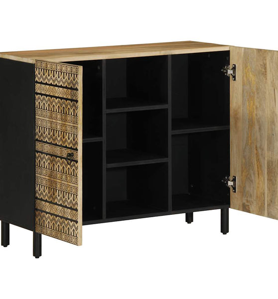 Sideboard 90x33,5x75 cm Raues Mangoholz