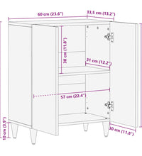 Sideboard 60x33,5x75 cm Mangoholz