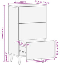 Sideboard 40x33,5x75 cm Massivholz Mango