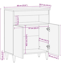 Sideboard 60x33,5x75 cm Mangoholz