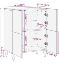 Sideboard 60x33,5x75 cm Mangoholz
