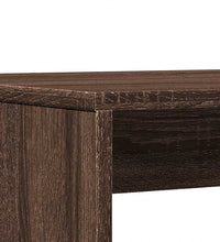 3-tlg. Esstisch und Bank Set Braun Eichen-Optik Holzwerkstoff