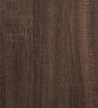 3-tlg. Esstisch und Bank Set Braun Eichen-Optik Holzwerkstoff