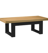 Couchtisch NOAIN U-förmige Beine 120x60x40 cm Massivholz Kiefer