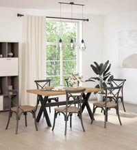 Esstisch NOAIN X-Form-Beine 160x90x75 cm Massivholz Kiefer