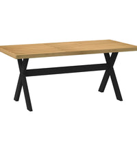 Esstisch NOAIN X-Form-Beine 180x90x75 cm Massivholz Kiefer