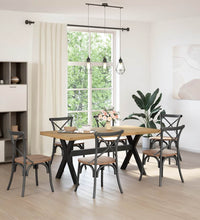 Esstisch NOAIN X-Form-Beine 180x90x75 cm Massivholz Kiefer