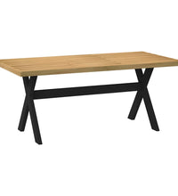 Esstisch NOAIN X-Form-Beine 180x90x75 cm Massivholz Kiefer