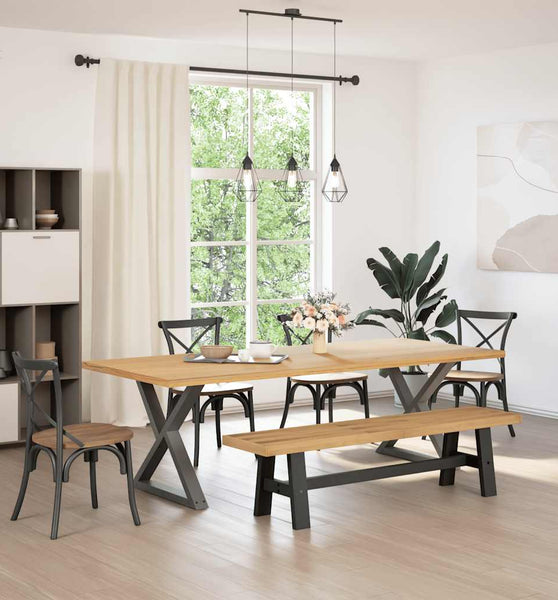 Esszimmerbank NOAIN A-Form-Beine 180x40x45 cm Massivholz Kiefer