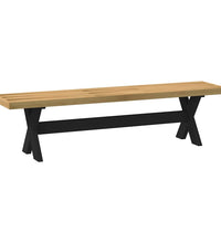 Esszimmerbank NOAIN X-Form-Beine 180x40x45 cm Massivholz Kiefer