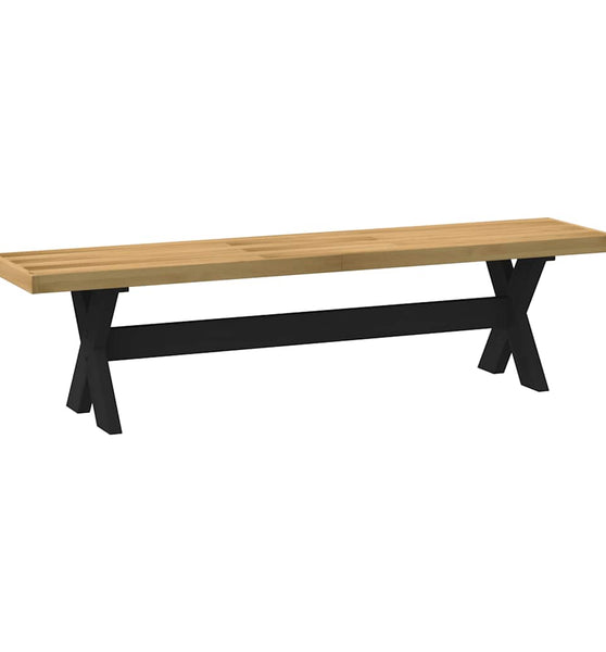Esszimmerbank NOAIN X-Form-Beine 180x40x45 cm Massivholz Kiefer
