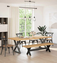 Esszimmerbank NOAIN X-Form-Beine 180x40x45 cm Massivholz Kiefer